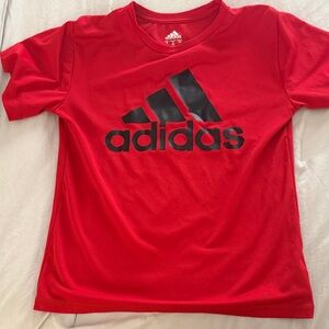 Adidas Kids Red and Black Short Sleeve Tee